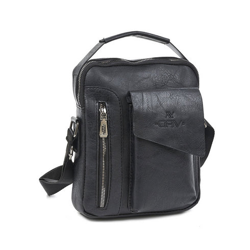 Verde Ανδρική Τσάντα Ώμου/Χιαστί 13-0079 Μαύρο